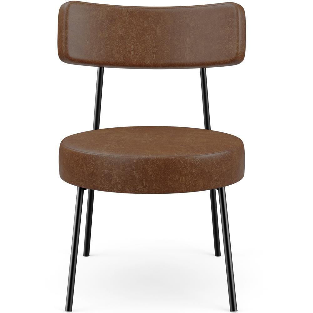 Kit 02 Poltronas Decorativas Para Sala De Estar Base Fixa Londres L02 Couríssimo Marrom - Lyam - 3