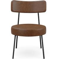 Kit 02 Poltronas Decorativas Para Sala De Estar Base Fixa Londres L02 Couríssimo Marrom - Lyam - 3