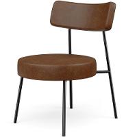 Kit 02 Poltronas Decorativas Para Sala De Estar Base Fixa Londres L02 Couríssimo Marrom - Lyam - 6