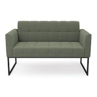 Sofá Namoradeira 2 Lugares Industrial Preto Elisa Bouclê Menta D03 - D'rossi