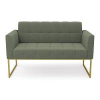 Sofá Namoradeira 2 Lugares Industrial Dourado Elisa Bouclê D03 - D'rossi Cor Menta - 3