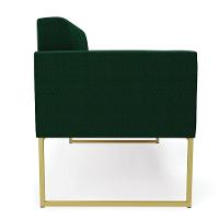 Sofá Namoradeira 2 Lugares Industrial Dourado Elisa Bouclê D03 - D'rossi Cor Verde
