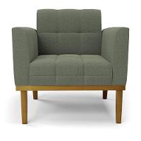 Poltrona Sala Base Madeira Fixa Castanho Elisa Bouclê D03 - D'rossi Cor Menta - 3