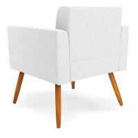 Poltrona Sala Estar Pé Palito Castanho Kit 2 Elisa Bouclê Off Wte D03 - D'rossi - 5