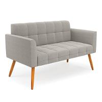 Namoradeira E Poltrona Pé Palito Castanho Elisa Bouclê Cinza D03 - D'rossi - 2