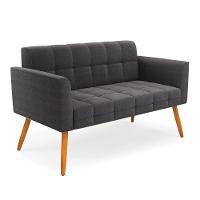 Namoradeira E Poltrona Pé Palito Castanho Elisa Bouclê Grafite D03 - D'rossi - 2