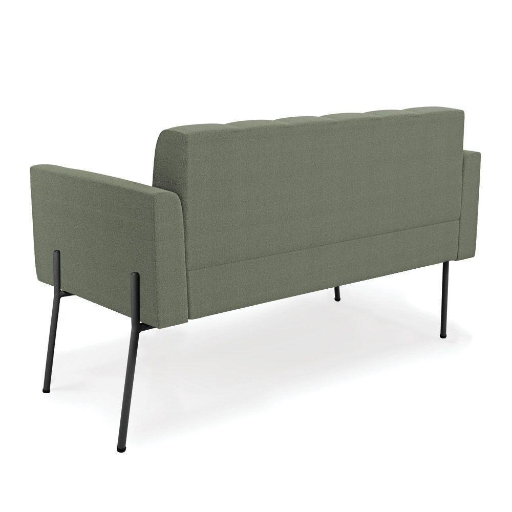 Sofá Namoradeira 2 Lugares Pé Ferro Pto Elisa Bouclê Menta D03 - D'rossi - 2