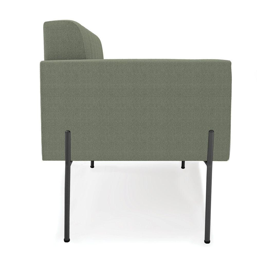 Sofá Namoradeira 2 Lugares Pé Ferro Pto Elisa Bouclê Menta D03 - D'rossi - 3