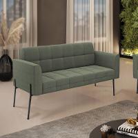 Sofá Namoradeira 2 Lugares Pé Ferro Pto Elisa Bouclê Menta D03 - D'rossi - 6