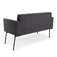 Sofá Namoradeira 2 Lugares Pé Ferro Pto Elisa Bouclê Grafite D03 - D'rossi - 2