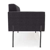 Sofá Namoradeira 2 Lugares Pé Ferro Pto Elisa Bouclê Grafite D03 - D'rossi - 3