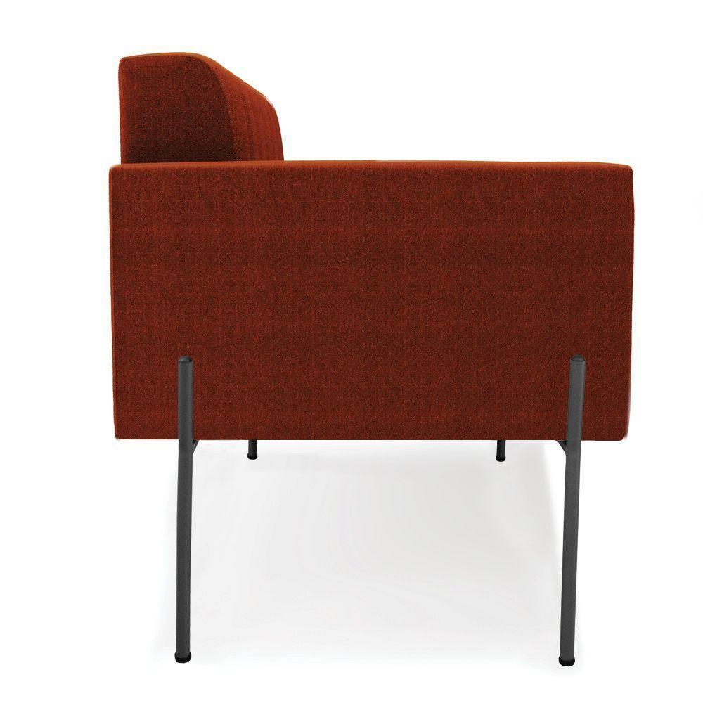 Sofá Namoradeira 2 Lugares Pé Ferro Pto Elisa Bouclê Terra D03 - D'rossi - 3