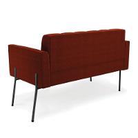 Sofá Namoradeira 2 Lugares Pé Ferro Pto Elisa Bouclê Terra D03 - D'rossi - 2