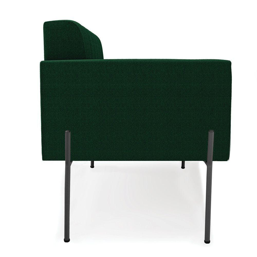 Sofá Namoradeira 2 Lugares Pé Ferro Pto Elisa Bouclê Verde D03 - D'rossi - 3