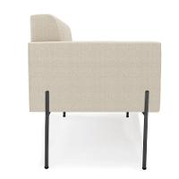 Sofá Namoradeira 2 Lugares Pé Ferro Pto Elisa Bouclê D03 - D'rossi Cor Off White - 3