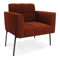 Namoradeira E 2 Poltronas Pé De Ferro Pto Elisa Bouclê Terra D03 - D'rossi - 2