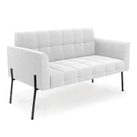 Namoradeira E 2 Poltronas Pé De Ferro Pto Elisa Bouclê Off White D03 - D'rossi - 3