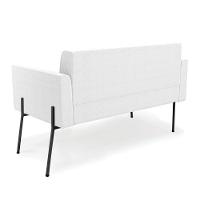 Namoradeira E 2 Poltronas Pé De Ferro Pto Elisa Bouclê Off White D03 - D'rossi - 5