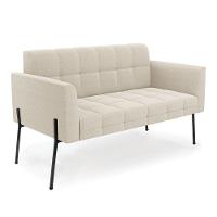 Namoradeira E 2 Poltronas Pé De Ferro Pto Elisa Bouclê D03 - D'rossi Cor Off White - 3