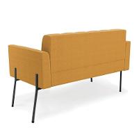 Namoradeira E 2 Poltronas Pé De Ferro Pto Elisa Bouclê Mostarda D03 - D'rossi - 5