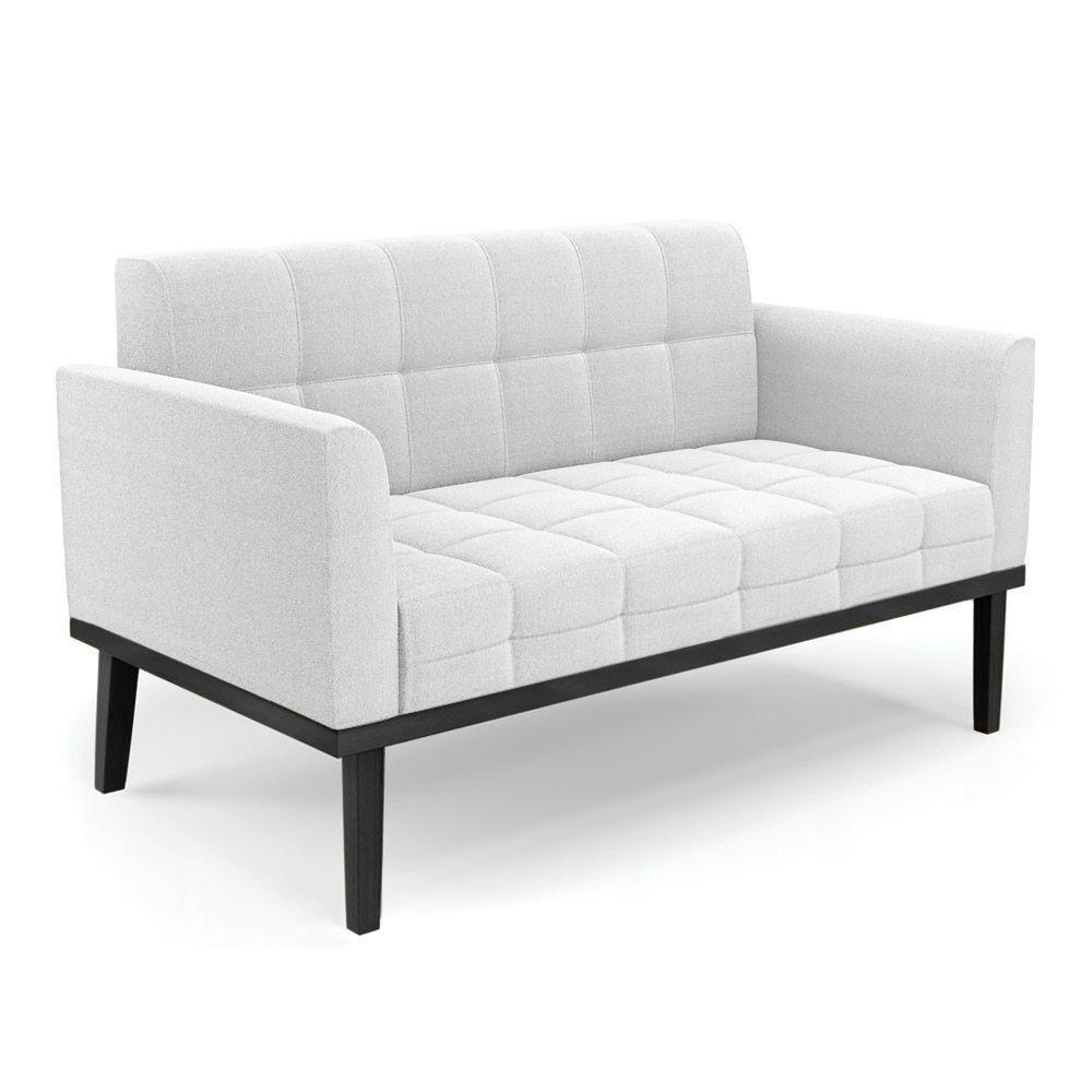 Namoradeira E Poltrona Base Madeira Fixa Pto Elisa Bouclê D03 - D'rossi Cor Off White - 1