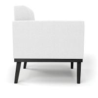 Namoradeira E Poltrona Base Madeira Fixa Pto Elisa Bouclê D03 - D'rossi Cor Off White - 5