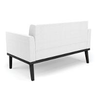 Namoradeira E Poltrona Base Madeira Fixa Pto Elisa Bouclê D03 - D'rossi Cor Off White - 6