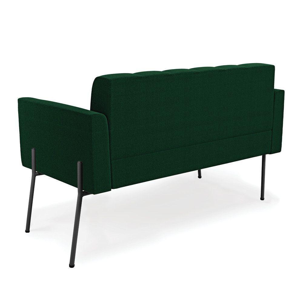 Namoradeira E 2 Poltronas Pé De Ferro Pto Elisa Bouclê Verde D03 - D'rossi - 5