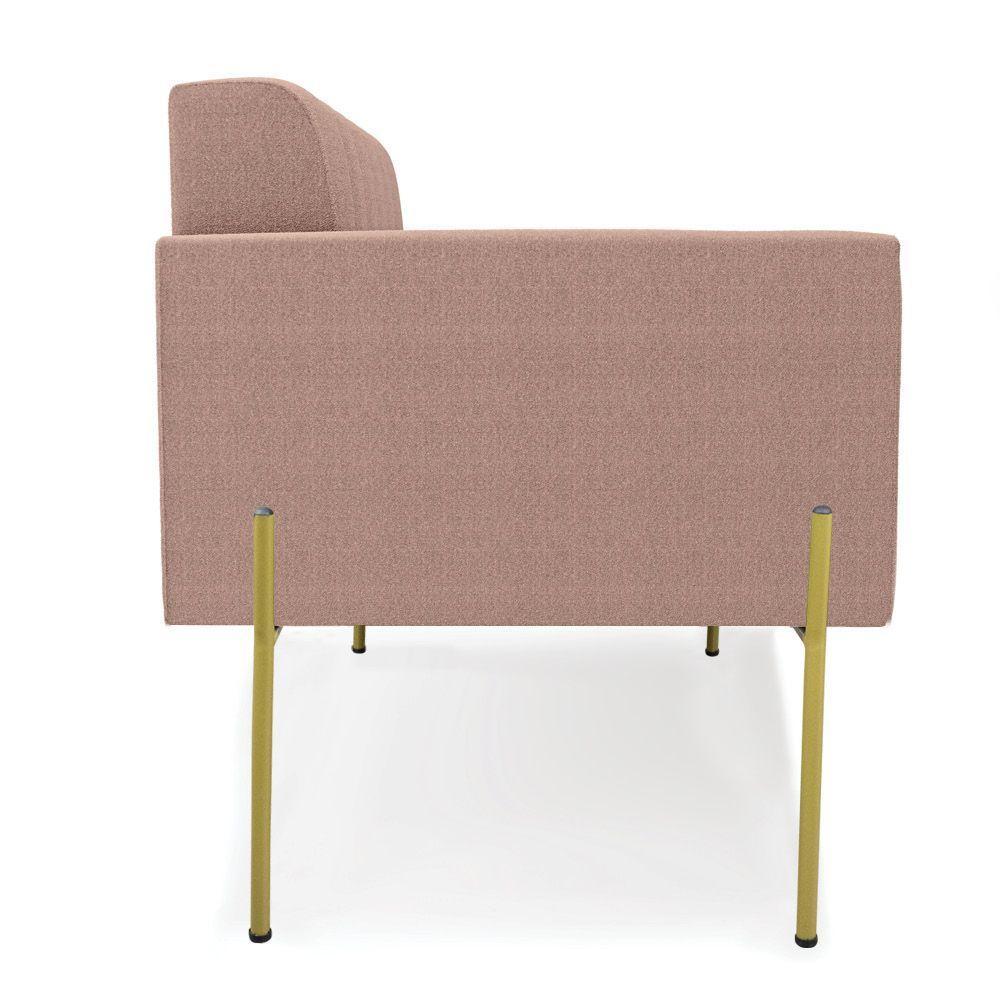 Namoradeira E Poltrona Pé De Ferro Dourado Elisa Bouclê Rosê D03 - D'rossi - 2