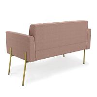 Namoradeira E Poltrona Pé De Ferro Dourado Elisa Bouclê Rosê D03 - D'rossi - 6