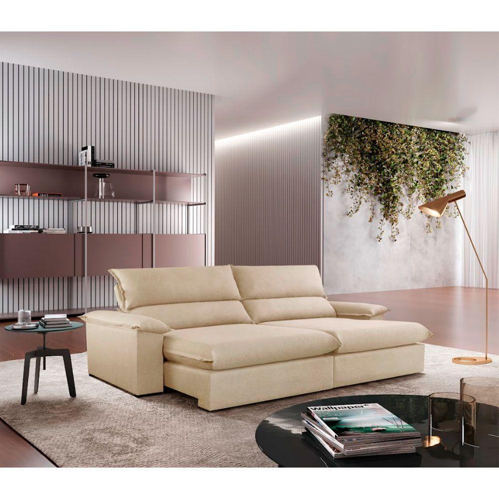 Sofá Filadélfia Linho 02 Módulos 90cm B25cm Meu Sofá Online A294 Linho Creme - 1