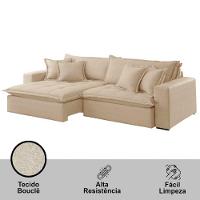 Sofá Zen Linho 02 Módulos 120 Cm B25 Meu Sofá Online A294 Linho Creme