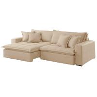 Sofá Zen Linho 02 Módulos 120 Cm B25 Meu Sofá Online A294 Linho Creme - 5