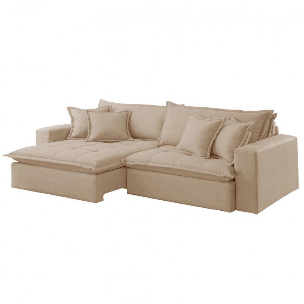 Sofá Zen Linho 02 Módulos 100 Cm B25 Meu Sofá Online A226 Linho Bege - 1