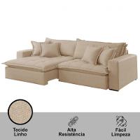 Sofá Zen Linho 02 Módulos 100 Cm B25 Meu Sofá Online A226 Linho Bege - 2