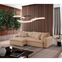 Sofá Zen Linho 02 Módulos 100 Cm B25 Meu Sofá Online A226 Linho Bege - 3