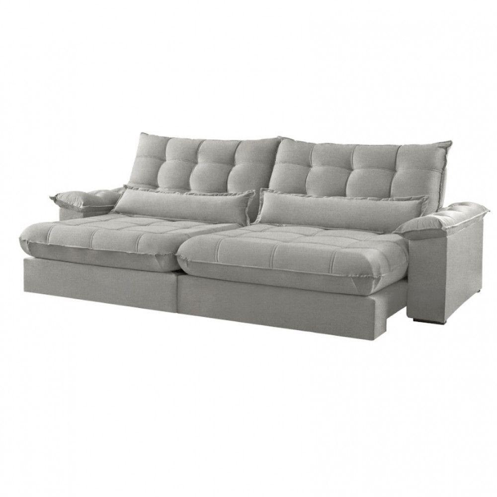 Sofá Classic Linho 02 Módulos 120 Cm B25 Meu Sofá Online A230 Linho Cinza - 4