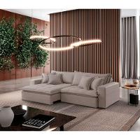 Sofá Zen Linho 02 Módulos 80 Cm B25 Meu Sofá Online A230 Linho Cinza - 1