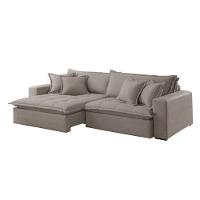 Sofá Zen Linho 02 Módulos 80 Cm B25 Meu Sofá Online A230 Linho Cinza - 5