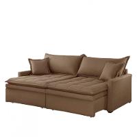 Sofá Elegance Veludo 2 Módulos 100 Cm B25 Cm Meu Sofá Online B016 Veludo Marrom - 6