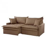 Sofá Elegance Veludo 2 Módulos 100 Cm B25 Cm Meu Sofá Online B016 Veludo Marrom - 7