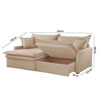 Sofá Elegance Linho 02 Módulos 80 Cm B25 Cm Meu Sofá Online A226 Linho Bege - 5