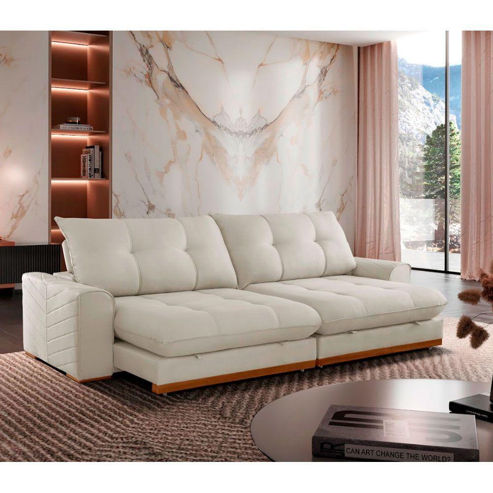 Sofá Argo Linho 02 Módulos 120 Cm B25cm Meu Sofá Online A302 Linho Branco - 1