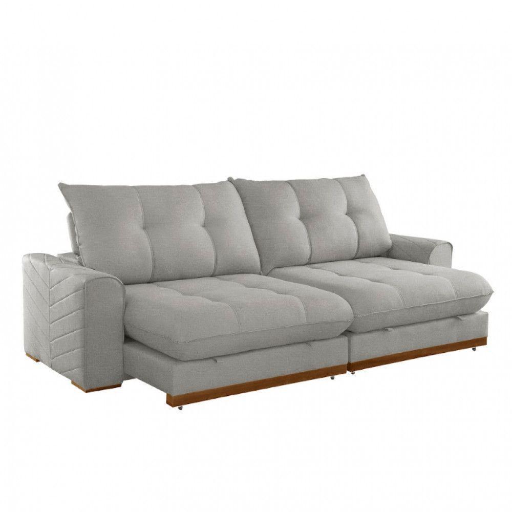Sofá Argo Linho 02 Módulos 100 Cm B25cm Meu Sofá Online A230 Linho Cinza - 3