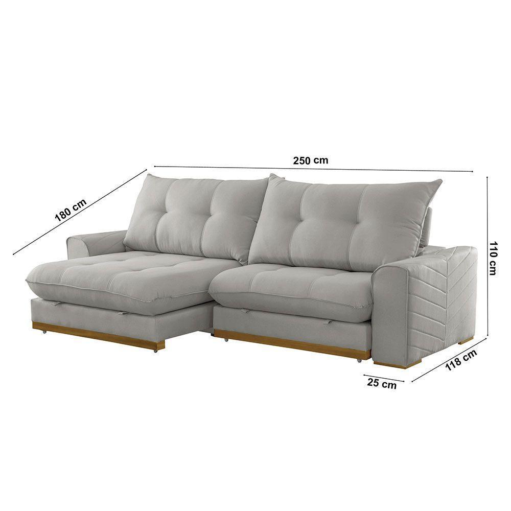 Sofá Argo Linho 02 Módulos 100 Cm B25cm Meu Sofá Online A230 Linho Cinza - 6