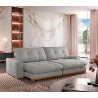 Sofá Argo Linho 02 Módulos 100 Cm B25cm Meu Sofá Online A230 Linho Cinza - 1