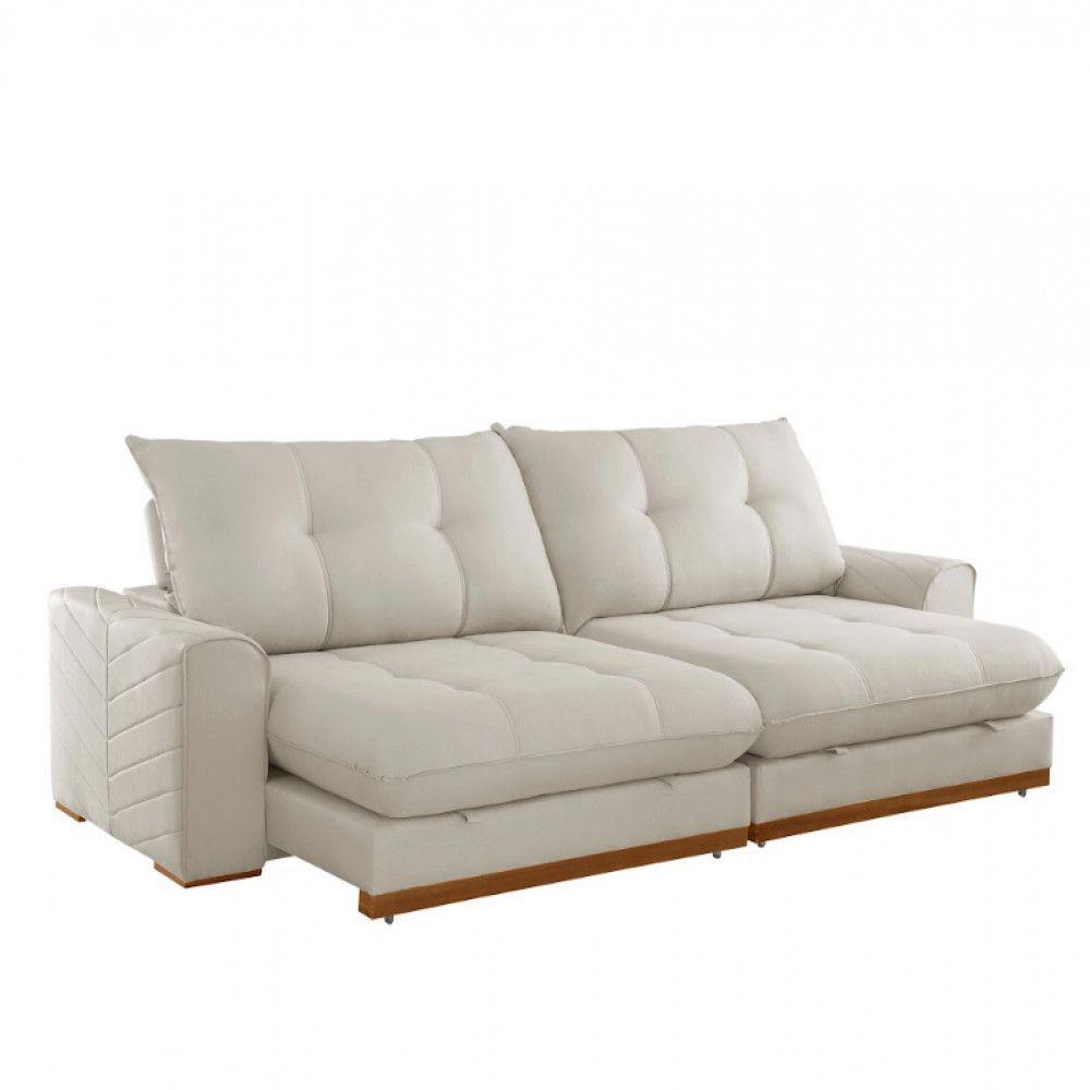 Sofá Argo Linho 02 Módulos 100 Cm B25cm Meu Sofá Online A302 Linho Branco - 5