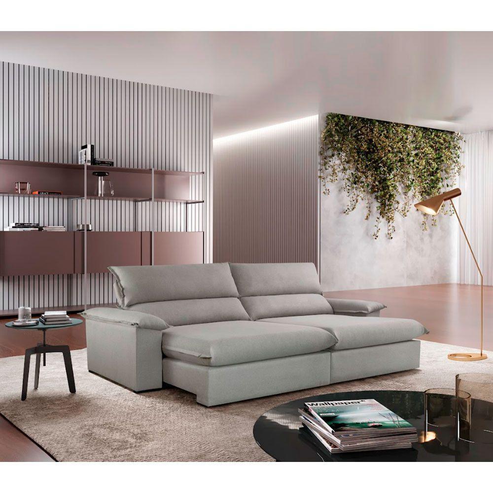 Sofá Filadélfia Linho 02 Módulos 90cm B25cm Meu Sofá Online A230 Linho Cinza - 1
