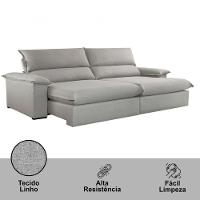 Sofá Filadélfia Linho 02 Módulos 90cm B25cm Meu Sofá Online A230 Linho Cinza