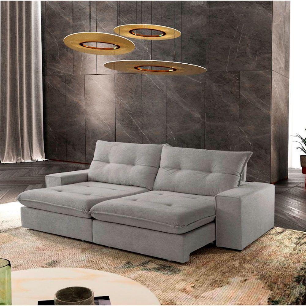 Sofá Athenas Linho 02 Módulos 90 Cm B25cm Meu Sofá Online A230 Linho Cinza - 1